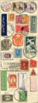 Life's Journey Embossed Stickers Stamps