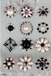 Say it in studs and pearls; Centers white & black 530976